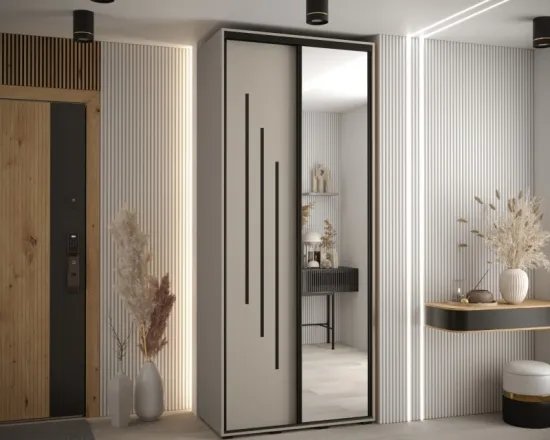 Skriňa s posuvnými dverami so zrkadlom Dakota 9 120 60 cm hĺbky