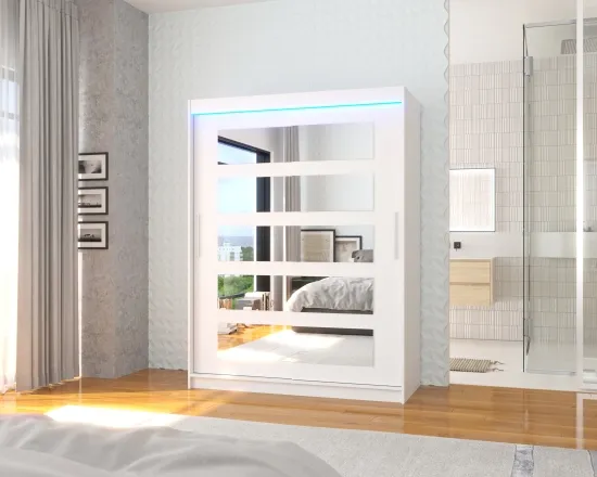 Skriňa Murani 150 so zrkadlom a LED osvetlením