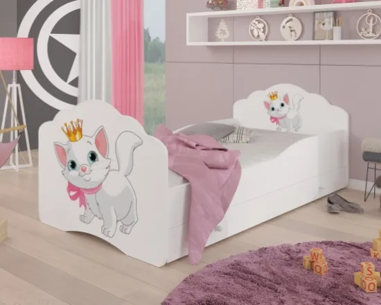 Postel s matrací a zásuvkou Casimo Cat 140