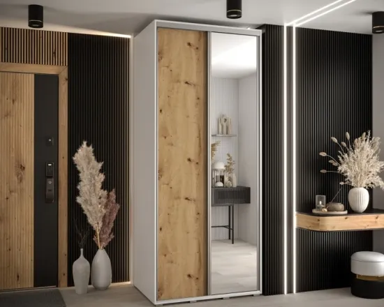 Posuvná skriňa so zrkadlom vysoká Davos 3 120 hĺbka 60 cm