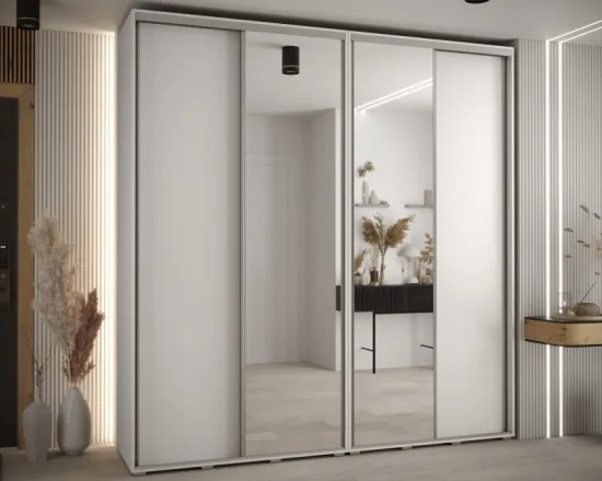 Skriňa s posuvnými dverami so zrkadlom vysoká Davos 3 230 hĺbka 45 cm