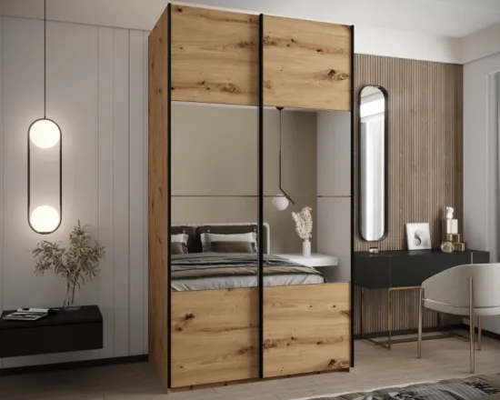 Skriňa s posuvnými dverami so zrkadlom Lux 4 140