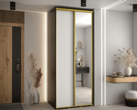 Skriňa s posuvnými dverami so zrkadlom vysoká Davos 3 110 hĺbka 60 cm