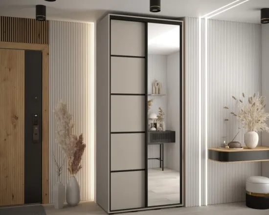 Skriňa s posuvnými dverami so zrkadlom Dakota 5 100 cm 45 cm hĺbky