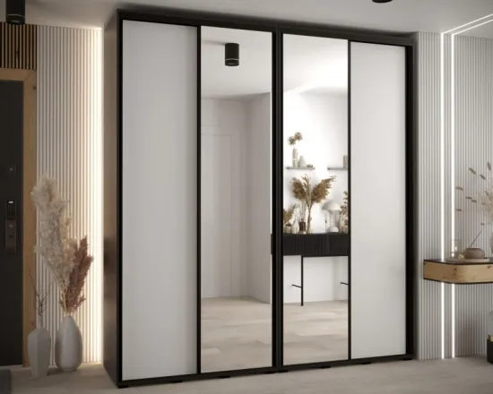Skriňa s posuvnými dverami so zrkadlom vysoká Davos 3 220 hĺbka 45 cm