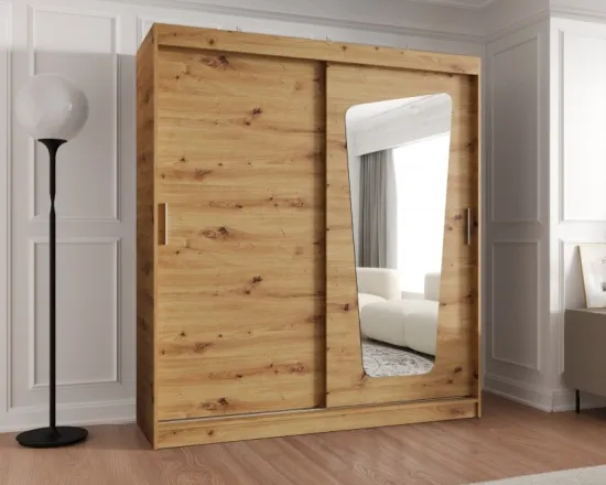 Skriňa s posuvnými dverami so zrkadlom Moka 180 cm