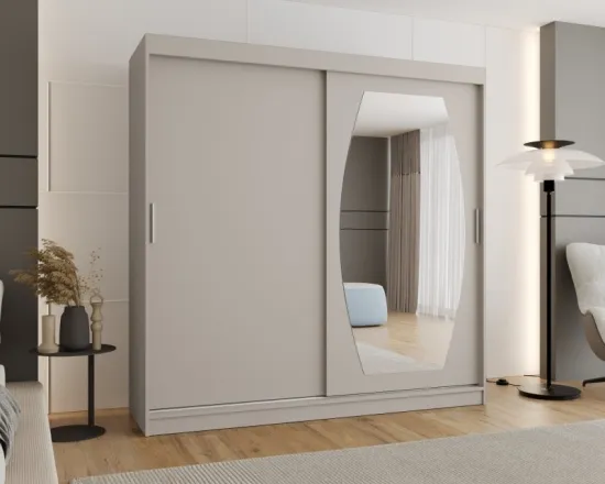 Skriňa s posuvnými dverami so zrkadlom Rossa 200 cm