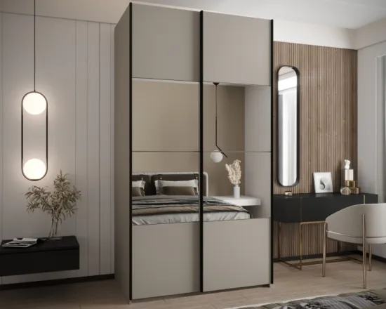 Skriňa s posuvnými dverami so zrkadlom Lux 4 130