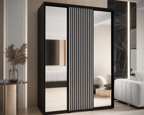 Skriňa s posuvnými dverami so zrkadlom Lanko 2 180 45 cm hĺbky