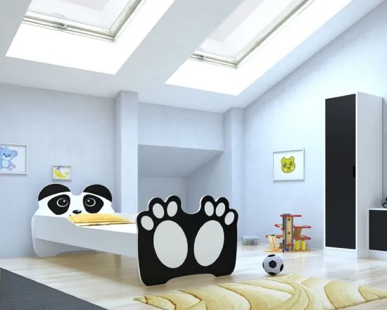 Postel s matrací Bear Black 140x70 cm