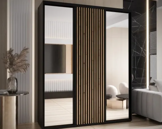 Skriňa s posuvnými dverami so zrkadlom Lanko 2 190 cm 45 cm hĺbky