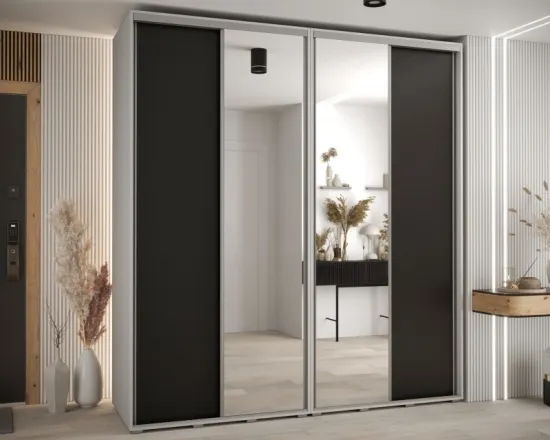 Skriňa s posuvnými dverami so zrkadlom vysoká Davos 3 220 hĺbka 60 cm