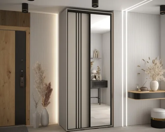 Skriňa s posuvnými dverami so zrkadlom Dakota 7 100 cm 60 cm hĺbky