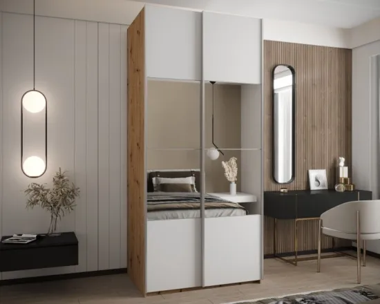 Skriňa s posuvnými dverami so zrkadlom Lux 4 120