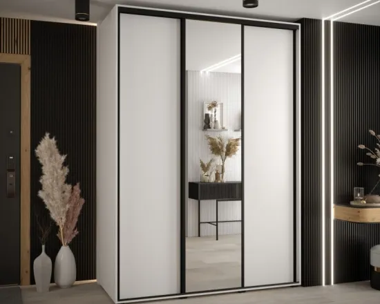 Skriňa s posuvnými dverami so zrkadlom vysoká Davos 3 170 hĺbka 60 cm