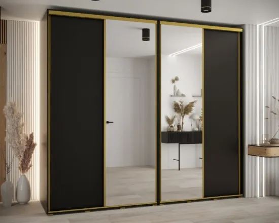 Skriňa s posuvnými dverami so zrkadlom vysoká Davos 3 270 hĺbka 60 cm