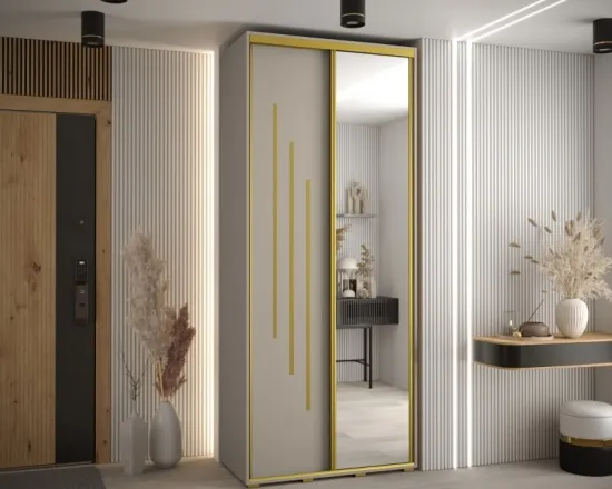Skriňa s posuvnými dverami so zrkadlom Dakota 9 120 cm 45 cm hĺbky