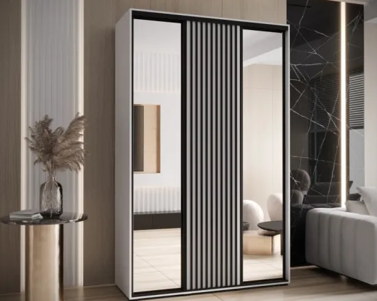 Skriňa s posuvnými dverami so zrkadlom Lanko 2 150 cm 45 cm hĺbky