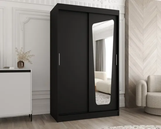 Skriňa s posuvnými dverami so zrkadlom Moka 120 cm