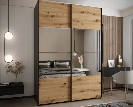 Skriňa s posuvnými dverami so zrkadlom Lux 4 200