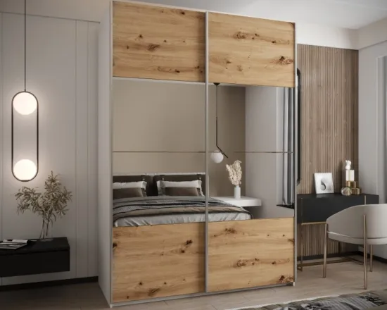 Skriňa s posuvnými dverami so zrkadlom Lux 4 170