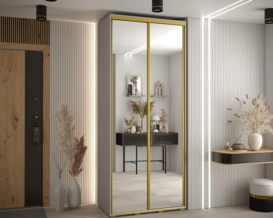 Skriňa s posuvnými dverami so zrkadlom Dakota 2 120 cm 60 cm hĺbky