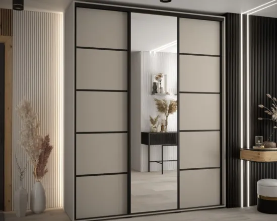 Skriňa s posuvnými dverami so zrkadlom Dakota 5 190 cm 45 cm hĺbky