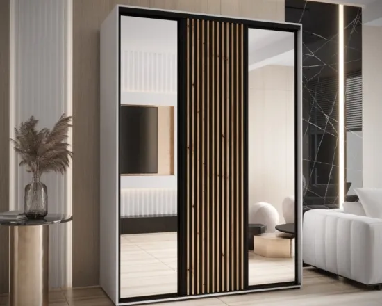Skriňa s posuvnými dverami so zrkadlom Lanko 2 180 cm 60 cm hĺbky