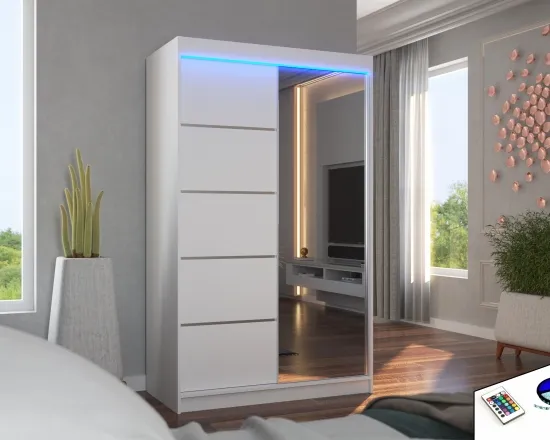 Šatní skříň s osvětlením Nicea 120 cm