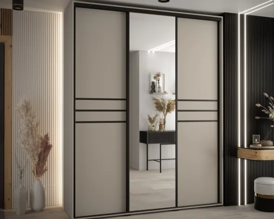 Skriňa s posuvnými dverami so zrkadlom Dakota 11 190 cm 45 cm hĺbky