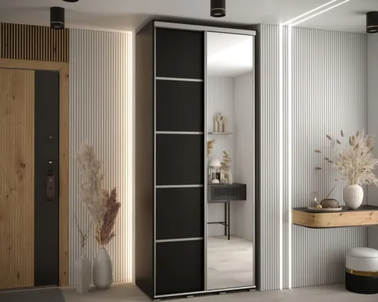 Skriňa s posuvnými dverami so zrkadlom Cannes 5 120 cm 45 cm hĺbky