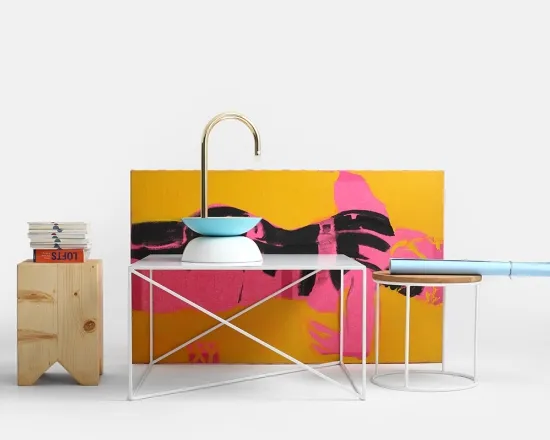 Odkladací stolík 100x100 Memo Metal