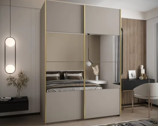 Skriňa s posuvnými dverami so zrkadlom Lux 4 180