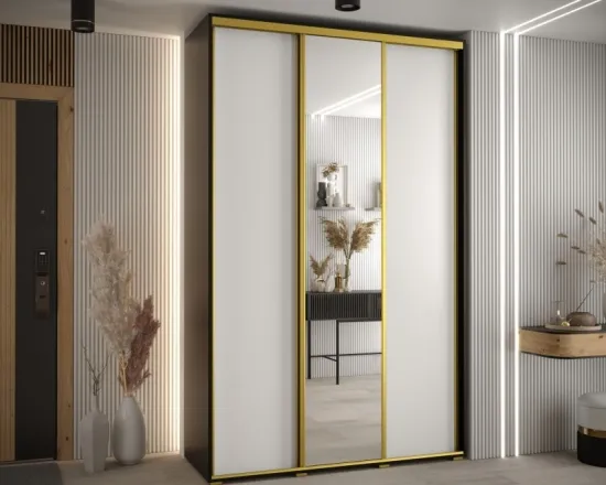 Skriňa s posuvnými dverami so zrkadlom vysoká Davos 3 150 hĺbka 45 cm