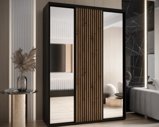 Skriňa s posuvnými dverami so zrkadlom Lanko 2 170 cm 45 cm hĺbky