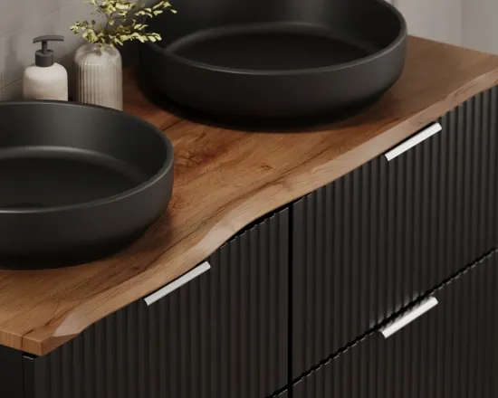 TV stolík pod umývadlo Adel Black 120 cm