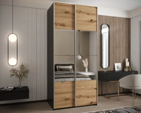 Skriňa s posuvnými dverami so zrkadlom Lux 4 110