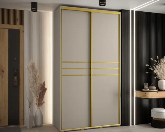 Šatní skriňa s posuvnými dverami Dakota 10 130 cm 60 cm hĺbky