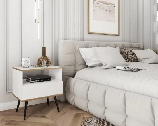 Nočný stolík S54 Oro System na čiernych nožičkách