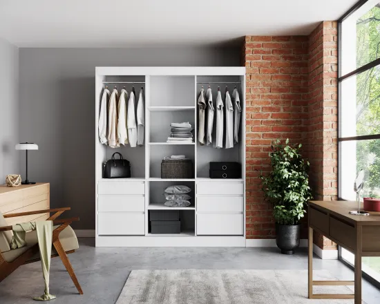 Skriňa s posuvnými dverami so zrkadlom Haidar 180 cm