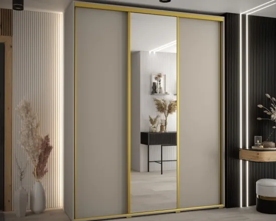 Skriňa s posuvnými dverami so zrkadlom Dakota 3 190 cm 60 cm hĺbky