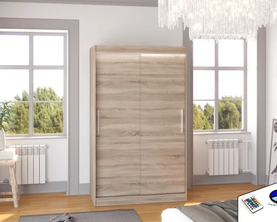Šatní skriňa Collin 120 s osvetlením