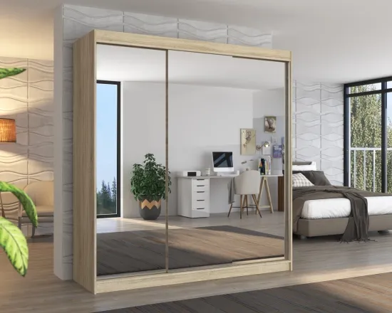 Skriňa s posuvnými dverami so zrkadlom Austin 200 cm