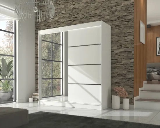 Skriňa s posuvnými dverami so zrkadlom Gilton 200 cm
