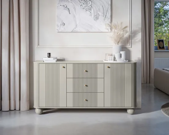 Komoda Vesper 160 s guľatými nožičkami
