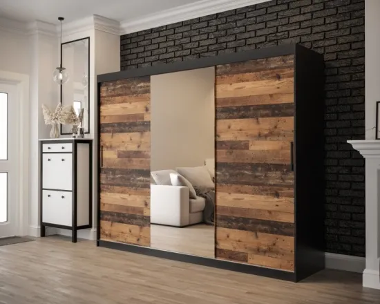 Posuvná skříň se zrcadlem 250 Old Style T1