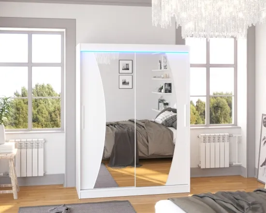 Skriňa Modesto 150 so zrkadlom a osvetlením