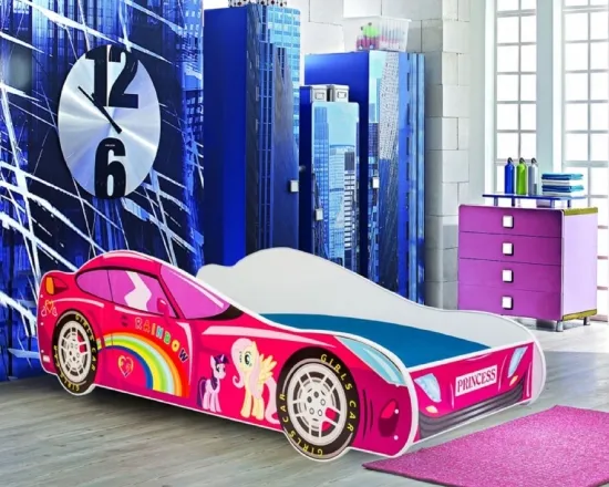 Posteľ s matracom Car Pink 160