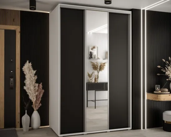 Skriňa s posuvnými dverami so zrkadlom vysoká Davos 3 160 hĺbka 60 cm