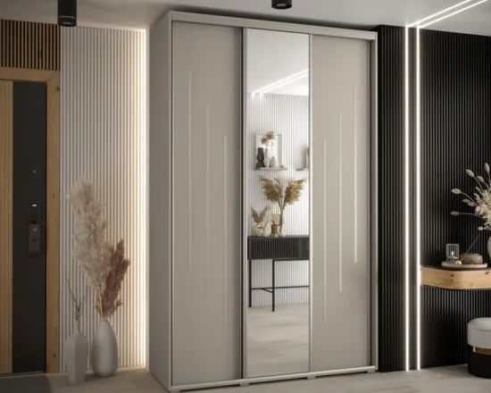Skriňa s posuvnými dverami so zrkadlom Dakota 9 150 cm 60 cm hĺbky
